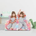 thumbnail image 5 of Kids Couch Toddler Chair Folding, Soft Couch 2 in 1 Kids Sofa Glow in The Dark Couch, Gifts Sleeper for Girls Boys - Pink Unicorn, 5 of 8