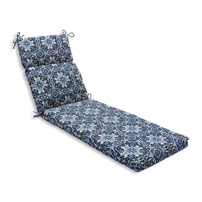 Pillow Perfect Outdoor Indoor Woodblock Prism Blue Chaise Lounge Cushion 4463