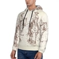 thumbnail image 3 of Lsque Cowboys Riding Horses In Desert Pattern Casual Men's Hoodie,Hooded Sweatshirt with Kangaroo Pocket,Pullover Hoodie-Small, 3 of 7