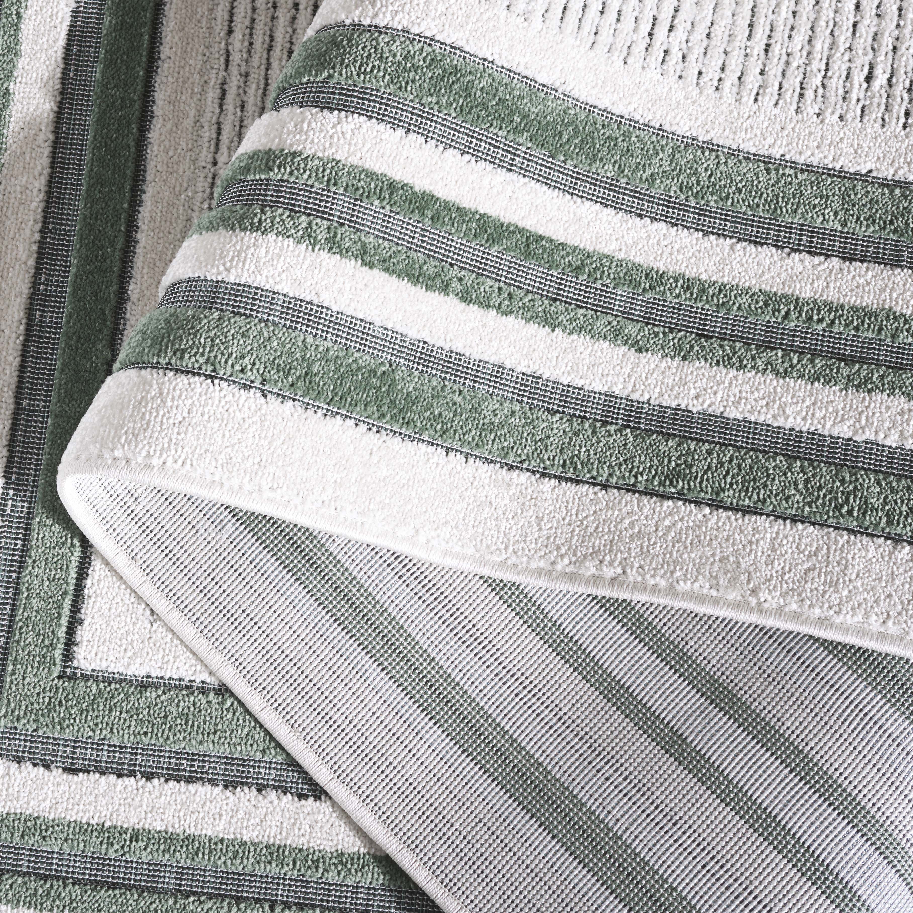 SAFAVIEH Cabana Rado Bordered Indoor/Outdoor Area Rug, Ivory/Green, 8' x 10'