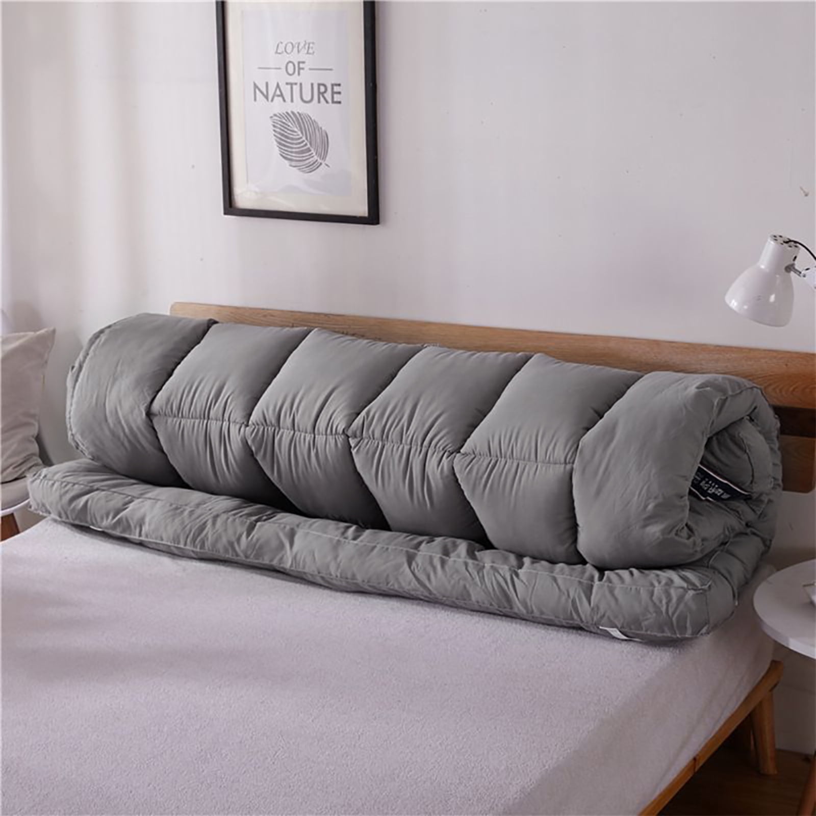 Desirable Life Extra Thick King Mattress Topper Pillow Top Mattress Protector Cover with 3 inch Down Alternative Fill Microfiber Soft and Breathable, Gray