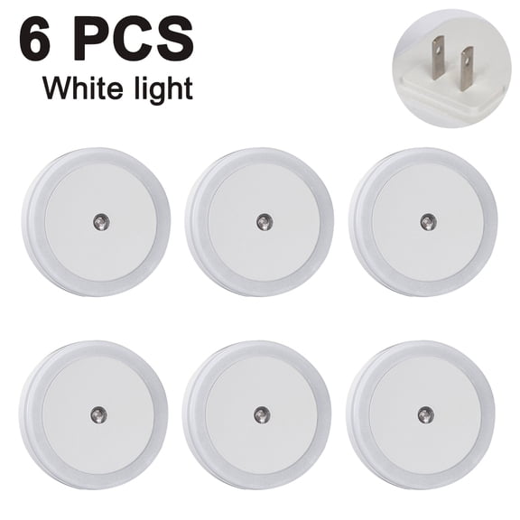 6 Pack LED Night Light, Plug-in Super Smart Dusk to Dawn Sensor, Night Lights Suitable for Bedroom, Bathroom, Toilet,Stairs,Kitchen,Hallway,Kids,Adults,Compact Nightlight