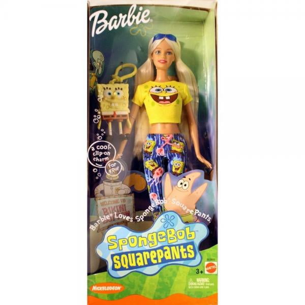 Barbie Loves SpongeBob Squarepants Barbie Doll B2293 2002 - Walmart.com