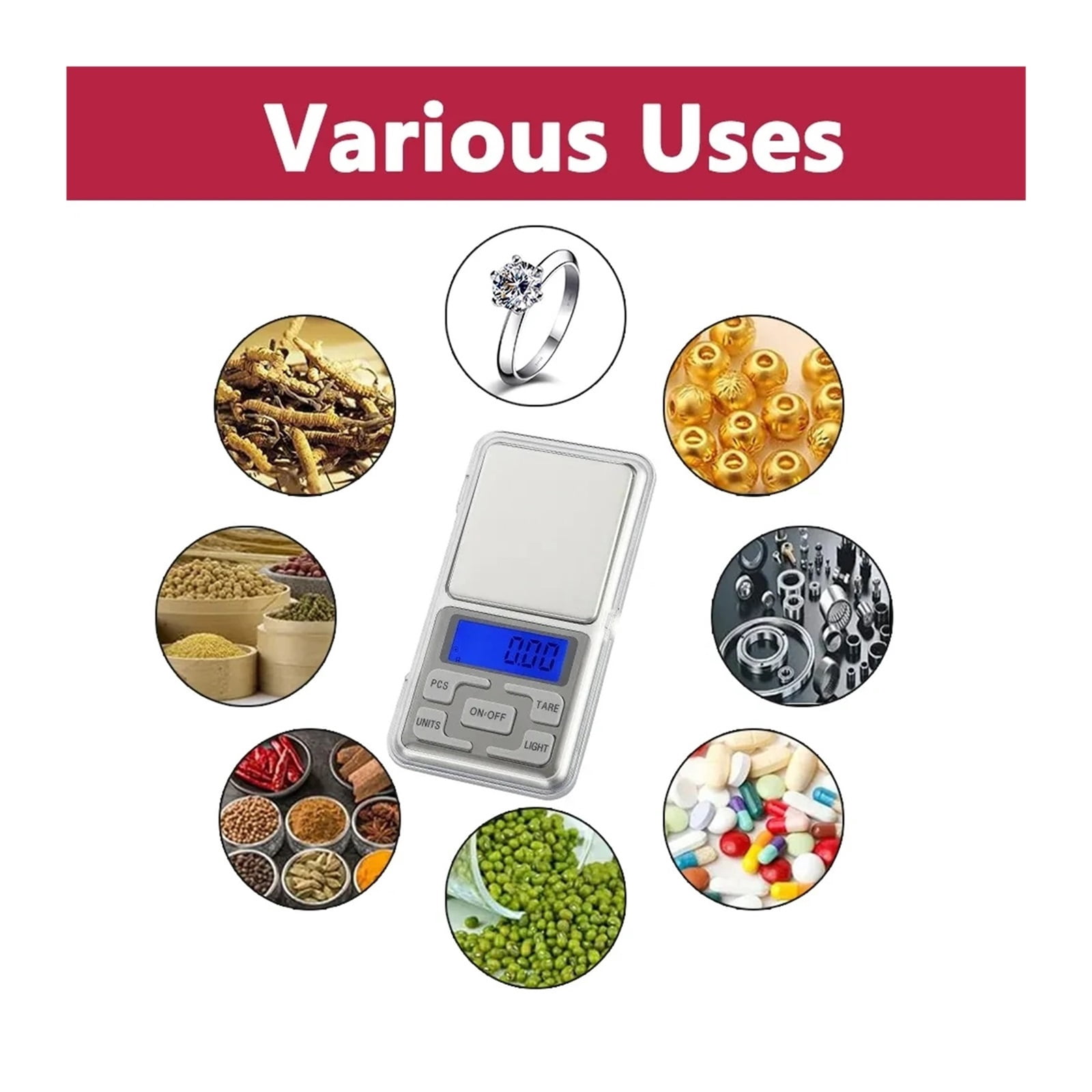 0.01g 500g Mini Electronic Scales High Precision Pocket Digital Scale For Jewelry Gold Silver Balance Gram For Kitchen - High Precision