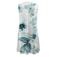 thumbnail image 4 of ICHUANYI Clearance Women's Fashion Sleeveless Round Neck Casual Printed Dress(Light Blue, XXL) ICHUANYI WER2023081109331, 4 of 5