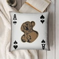 thumbnail image 3 of Club Q Playing Cards Pattern Bear Throw Pillow Square Cover, 3 of 5