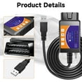 thumbnail image 3 of ELM327 OBD2 USB Adapter, ELMconfig Scanner with MS CAN/HS CAN Switch, Car and Light Truck Check Engine Light, 3 of 8