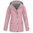 thumbnail image 5 of Atogsazn Children's Girls Rain Coat Kids Casual Zip Up Windbreaker Jacket Long Sleeve Waterproof Jackets Trench Coats Pink 13-14 Years Fashion, 5 of 8