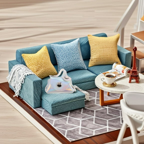 LEORX Silver Miniature Doll Bag 2.4x2.0x1.0in