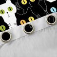 thumbnail image 4 of jejeloiu Cartoon Cute Kitten Black Out Curtains,Kawaii Pet Cat Curtains Pack of 2 (42x63 Each),Black White Bedroom Curtains For Girls Kids,Super Cozy Room Decor, 4 of 6