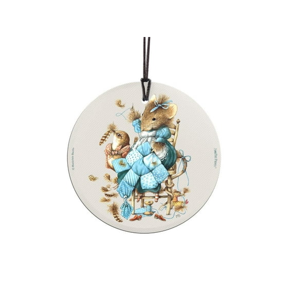 Marjolein Bastin (Vera the Mouse and the Sewing Quilt) StarFire Prints™ Hanging Glass Print