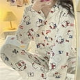 thumbnail image 4 of Sanrio cute Hello Kitty cartoon sports pajamas female cute fashion casual set 2-piece long-sleeved loungewear, 4 of 4