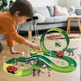 thumbnail image 3 of Juego de juguete de tren de dinosaurio eléctrico con juego de dinosaurio ligero, juguete de dinosaurio, coche de carreras, tren , carril de mo Zulema Juego de pista de tren, 3 of 8