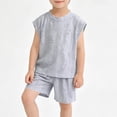 thumbnail image 4 of Freshbabe Boys 2-Piece Casual Outfit, Sleeveless Tank Top + Elastic Shorts, Breathable Summer Playwear for Toddlers, Multi-Colors, 4 of 6