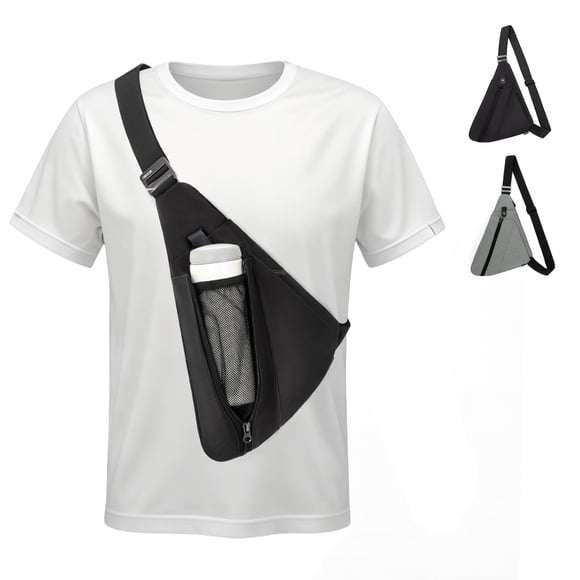 Bolso Bandolera OSOCE RFID Mochila de Senderismo para Hombre Negra