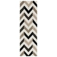 thumbnail image 2 of SAFAVIEH Cambridge Percival Geometric Wool Runner Rug, Ivory/Black, 2'6" x 12', 2 of 11