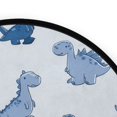 thumbnail image 4 of 36.2 Inch Round Floor Mat Cute Blue Dinosaurs Carpet Decor Rug for Living Room Bedroom, 4 of 6