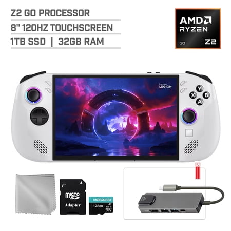 Lenovo Legion Go S 1TB SSD Gaming Handheld 8-inch Touchscreen 120Hz WUXGA AMD Ryzen Z2 Go CPU, Mytrix Hub, 128GB MicroSD Card, 4 Accessories: 5 in 1 Bundle