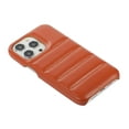 thumbnail image 6 of Allytech for iPhone 13 Pro Slim Case, Stylish Solid Color PU Leather Puffer 3D Down Jacket Case for Women Men, Lightweight Shockproof Anti-Scratch Non-Slip Rugged Case for iPhone 13 Pro, Brown, 6 of 7