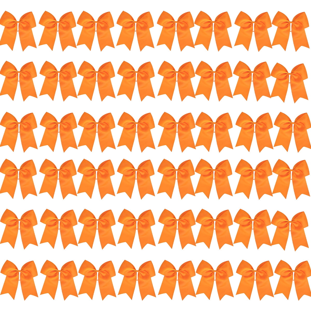 JoyBowie 48pcs Orange Satin Hair Bows Bright Orange Bows for Girls Suitable for Fall Parties DIY Crafts Daily Hairstyling