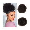 thumbnail image 1 of Pièces de Cheveux Courtes Crépus Bouclés Chignon Afro Bouffant Cordon Extension Queue de Cheval Synthétique Queue de Cheval Bouclée Postiche Chignon, 1 of 5