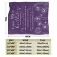 thumbnail image 3 of Happy 95th Birthday Blanket Gifts For Kids Adults - Lightweight Throw Blanket For Bedroom Living Room Decor Soft Fuzzy Fleece Cozy Plush Bed Couch 50"X40", 3 of 7