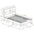 thumbnail image 3 of CorLiving Bellevue Adult Twin/Single Fabric Upholstered Platform Bed with Rectangle Tufted Headboard and Slats, Ocean Blue, 3 of 9