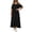 Black, variant on Women's Cold Shoulder Short Sleeve T Shirt Dress Plus Size Summer Cold Shoulder Solid Long Maxi Dresses