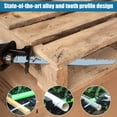 thumbnail image 4 of 5Pcs Reciprocating Saw Blade Set 9.5/11.8 Inch 5TPI Sharp Wear Resistant Cutting Saw Blades for Cutting Wood Plastic PVC Pipe(300MM), 4 of 8