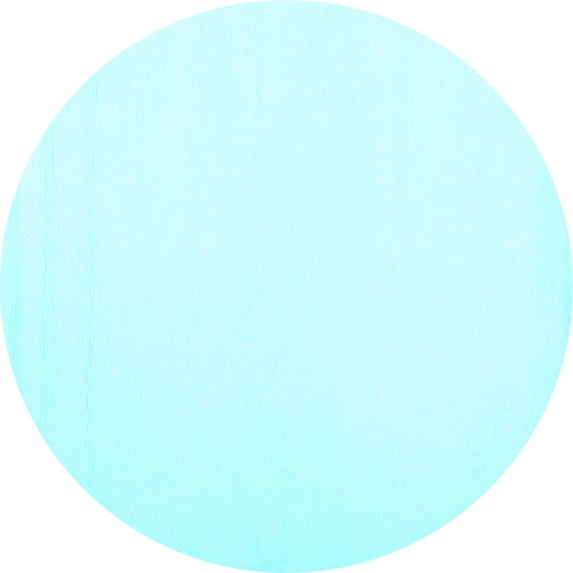 Ahgly Company Indoor Round Solid Light Blue Modern Area Rugs, 3' Round