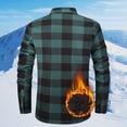 thumbnail image 5 of Breezora Men's Warm Flannel Shirt with Brushed Fleece Lining Cold Weather Plaid Long Sleeve Top for Autumn and Winter L Size Blackish Green, 5 of 5