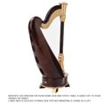 thumbnail image 3 of 25cm Miniature Wooden Harp Model Musical Instrument with Delicate Storage Box, Exquisite Craft Work, Beautiful Decoration for Home Desk and Office Table, 3 of 7