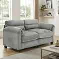 thumbnail image 2 of Bonzy Home Modern Loveseat Modular Sectional Sofa Couches for Living Room Entertaining Guests or Relaxing Alone for Small Spaces Apartment Gray, 2 of 7