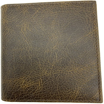 George Men's Genuine American Bison Leather Front Pocket Wallet River Tan, Men Ages 16 to 99