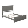 thumbnail image 4 of Madison Lit Plateforme Grand en Bois avec Pied de Lit Assorti, Gris, 4 of 7