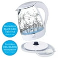 thumbnail image 1 of Hauz Blue LED Illuminated Glass Kettle 12 Cups 1.7 Liters White, 1 of 2