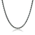 thumbnail image 2 of Metro Jewelry Gray Ion Plated Stainless Steel 4MM Cobra Chain Necklace - 24 Inch, 2 of 6