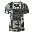 thumbnail image 5 of Teissuly Summer Fashion Casual Men's Round Neck Printed T-shirt Top, 5 of 5