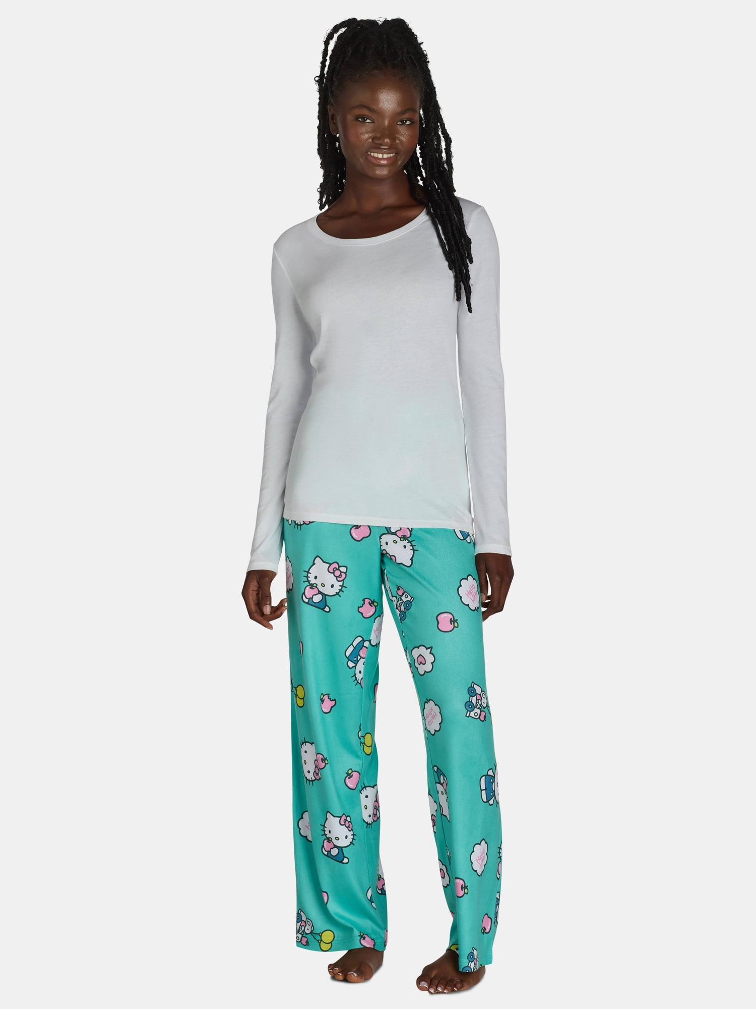 Hello Kitty Women's Apples Allover Print Lounge Pants, Sizes XS-3XL