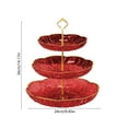 thumbnail image 4 of 24cm Three Layer Fruit Tray, Three Tier Serving Stand for Living Room Coffee Table, Stylish Snack Candy Dessert Display, Plastic Decorative Centerpiece Bowl, Multi Level Serving Platter, 4 of 6