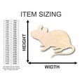 thumbnail image 2 of Unfinished Wood Mouse Shape - Animal - Wildlife - Craft - up to 46" DIY 3" / 1/8", 2 of 3