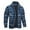 Navy, variant on Herrnalise Men Zipper Casual Fashion Thicken Lattice Turn-down Collar Jacket Coats Red