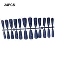 thumbnail image 3 of 24 Pieces False Nails Glitter Shimmering Powder Full Cover Artificial Nail Tips Simple Operation Fingernail Decal DIY Accessory dark blue, 3 of 7