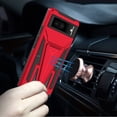 thumbnail image 2 of Kaleidio Case For Google Pixel 7 (2022) [Alien Hybrid] Rugged Shockproof [Kickstand] Magnetic Armor Impact Cover [Red/Black], 2 of 4