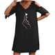 thumbnail image 5 of Moda mujer Casual Sexy cuello en V estampado verano encaje manga corta Mini vestido Pompotops ghjkhdj9538, 5 of 8