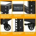 thumbnail image 4 of OCEANHUG 12U Server Rack Open Frame with Casters 4 Post  19-inch Data Rack Network Rack Cabinet Heavy Duty Black, 4 of 5