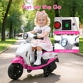 thumbnail image 3 of BKIRNP Kids Electric Motorcycles for Toddlers Age 1-3,6V Ride on Motorcycles,Ride on Toys with Music,LED Light,Training Wheels,2 MPH Kids Electric Motorcycle for Indoor & Outdoor Use,Pink, 3 of 7