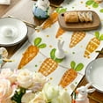thumbnail image 4 of shiyou-Carrot Bunny Rabbit Happy Easter Table Runner,Seasonal Spring Flowers Kitchen Dining Table Runner for Home Party Decor 13x72 Inch, 4 of 4