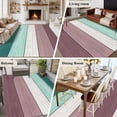 thumbnail image 5 of Large Area Rugs for Living Room Bedroom, Purple Green Wood Grain 5'x8' Rug Washable Carpet Runner Indoor Outdoor, Rustic Retro Wooden Plank Non Slip Floor Mats Rug for Kitchen, Bathroom, 5 of 8