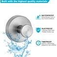 thumbnail image 4 of Suction Cup Hooks (2 Packs), Stainless Steel Waterproof Suction Cup Hooks For Shower, Bathroom, Hanging Towels, Mounting On Glass Shower Doors (Brushed Silver), 4 of 7